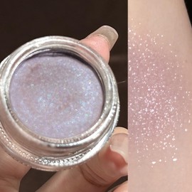 KARLOR Liquid Highlighter Eye Glitter, Creamy Eyeshadow with Shimmer Face Highlighter Makeup Mother of Pearl Glitter Creamy Glitter Liquid Shimmer Highlighter Cheek Face (04#)
