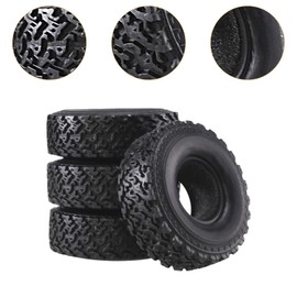 Dickly 4x RC Car Tires RC Wheels Tires with Foam,Remote Control Car Tires,Replace for MN 1/12 78 82 99S 1/16 C14 C24 DIY Accessory
