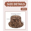Zhenghebuy Bucket Hat,Leopard Print Fisherman Sun Hat,Unisex Reversible Packable Bucket