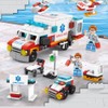 Vilbocr 6 in 1 Emergency Vehicle Toy Building Blocks Toys