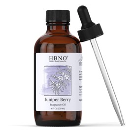 HBNO California Bottled Juniper Berry Fragrance Oil 4 fl oz (120ml) - Premium Grade Juniper Berry Oil (Fragrance), Perfect for Cleaning, Aromatherapy, DIY, Soap and Diffuser - Juniper Berry Oil