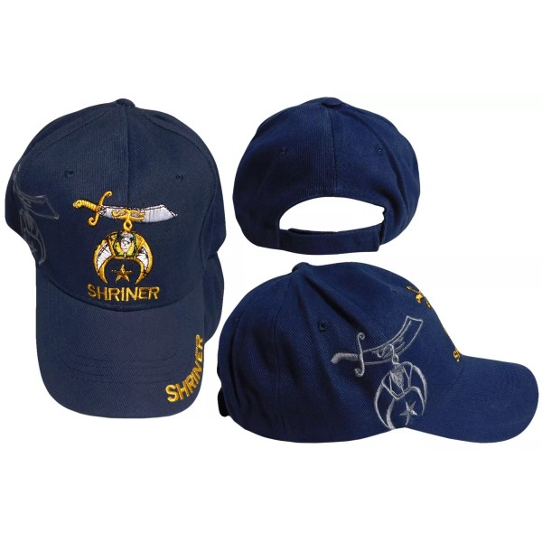 Trade Winds Shriner Emblem With Shadow Navy Blue Cotton Adjustable