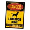 Labrador Labby Sign Danger Security System Door Sign Dog Sign