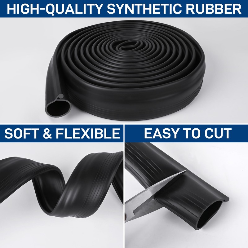 16.5FT Garage Door Bottom Seal Rubber 0.35'' Big P Bulb