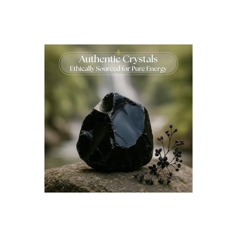 Anima Obsidian Crystal - Large 4-5 cm Jet Black Natural