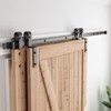 SMARTSTANDARD 7.5 Feet Bypass Sliding Barn Door Hardware Kit -