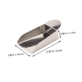 IWOWHERO 2pcs DIY Bead Shovel Jewelry Tool Stainless Steel Hand Scoop Craft Storage for Jewelry Making