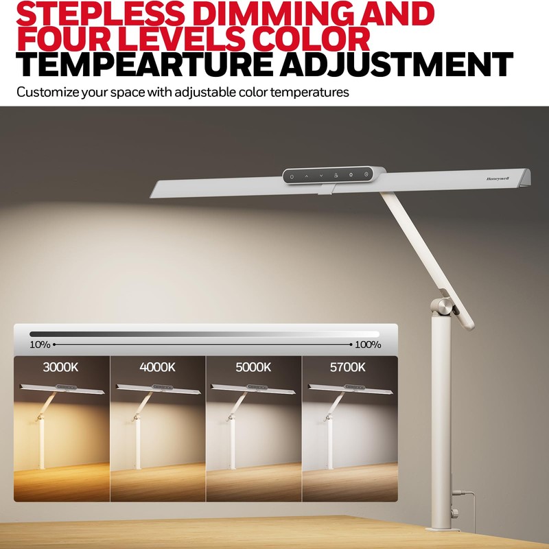Honeywell LED Desk Lamp with Clamp - HJ1 Sunturalux Eye-Caring