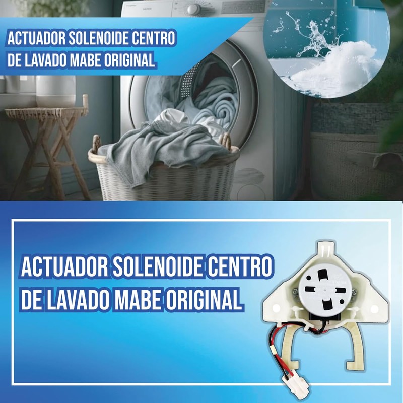 Actuador Solenoide Centro De Lavado Compatible Con Mabe