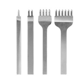 4PCS 4mm 1/2/4/6 Prong DIY Diamond Lacing Stitching Chisel Set Leather Craft Kits