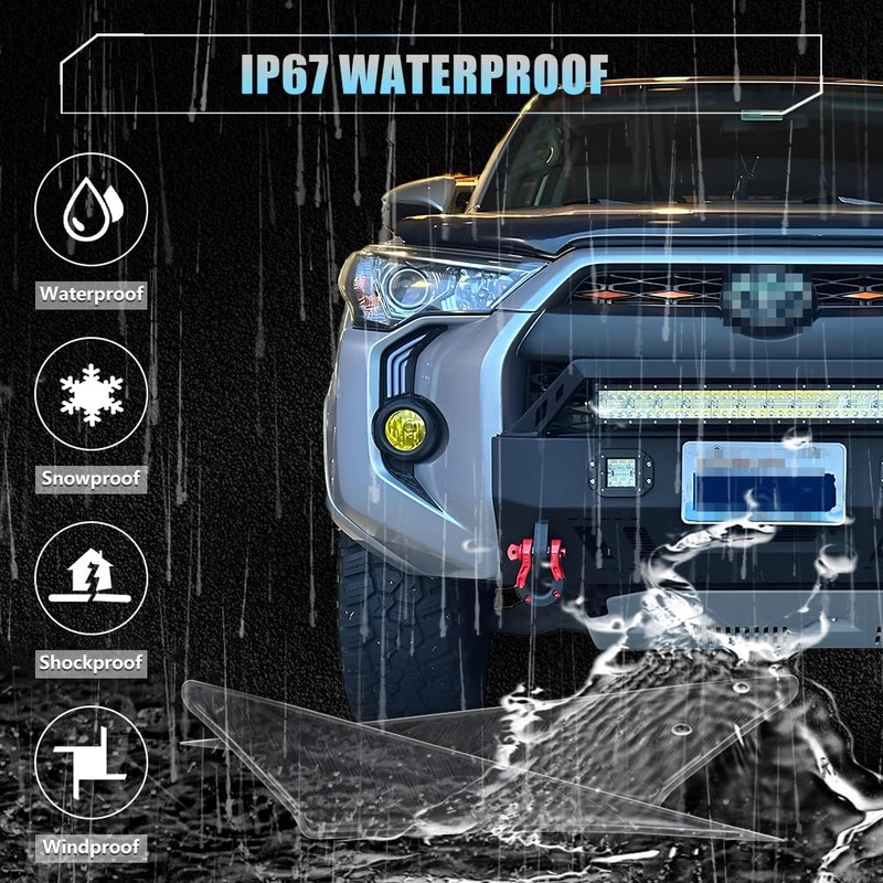 VANKUB 2 PCS Front Fog Light Decals for 2014-2024 Toyota