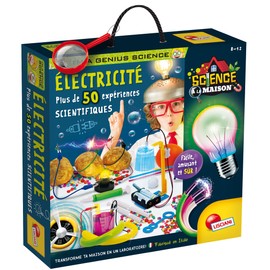 Lisciani - I'm A Genius Electricity - Over 50 Science Experiments on Electricity - Scientific Kit - Educational Game for Children Aged 7, 8, 10, 12 Years