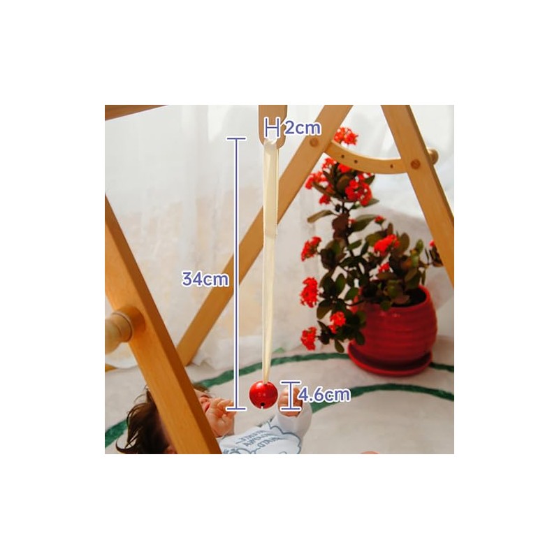 Purgano Yellow Bell with Ribbon, Montessori Baby Toy