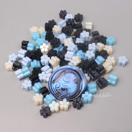 Fsalisa Sealing Wax Beads Cherry Blossom 115pcs for Stamp Sealing, Christmas Cards, Envelopes, Wedding Invitations, Wine Packages, Gift Wrapping (Hokkaido Night)