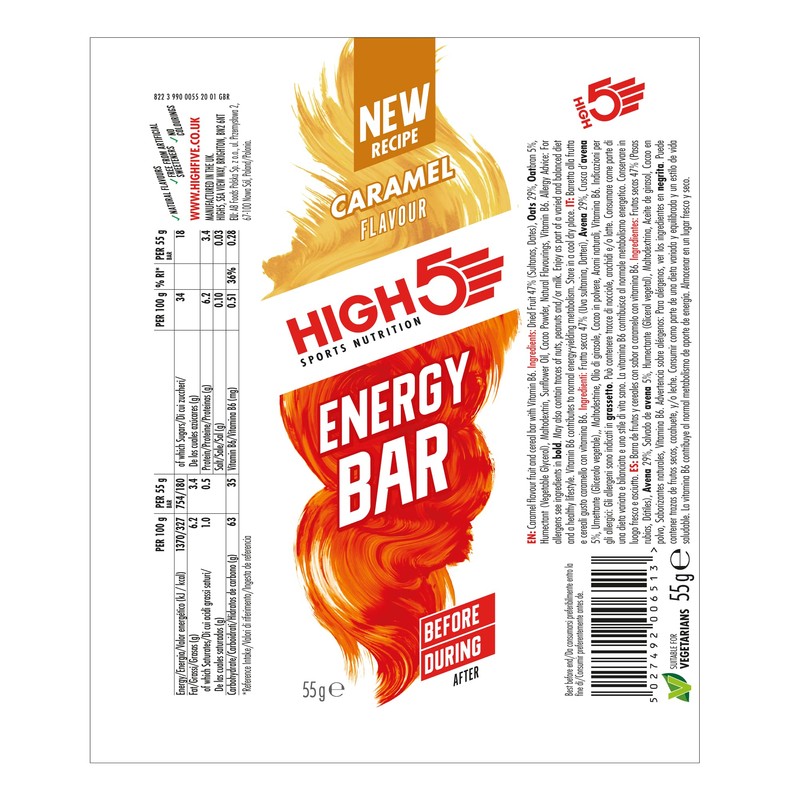 HIGH5 Energy Bar - Real Fruits Soft Bar - No
