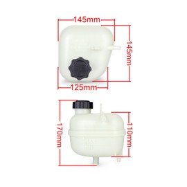 Dromedary B7591 Coolant Expansion Tank Reservoir With Cap Fits for Mini Cooper 2002-2008