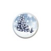 CIRCLE ASSET#4 byLCC Light Blue with Snowfall and Evergreen Trees
