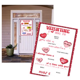 Silly Goose Gifts Valentine's Day Candygram Poster for Door Office Locker Room Kids Friend Husband Wife Girlfriend Boyfriend Candy Gram Wall Hanging Fun Gift Idea (13x22, To My Hunk Poster AND Candy)