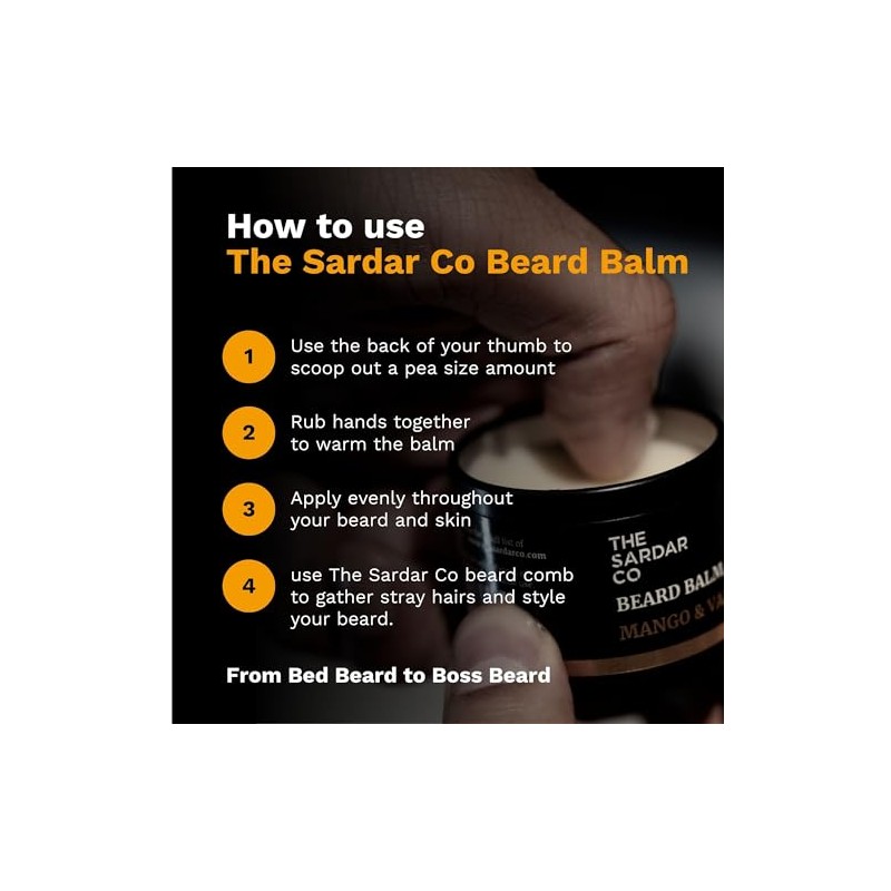 The Sardar Co Premium Beard Balm | Mango & Vanilla