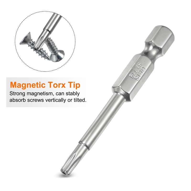 QUARKZMAN Pack of 10 T15 Security Torx Bit 1/4 Inch