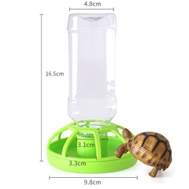 Caylingdee Reptile Water Bottle Turtle Food Dish and Water Bowl Automatic Feeders Waterer Tortoise Dispenser Bottle Feeding Dish for Lizard Chameleon