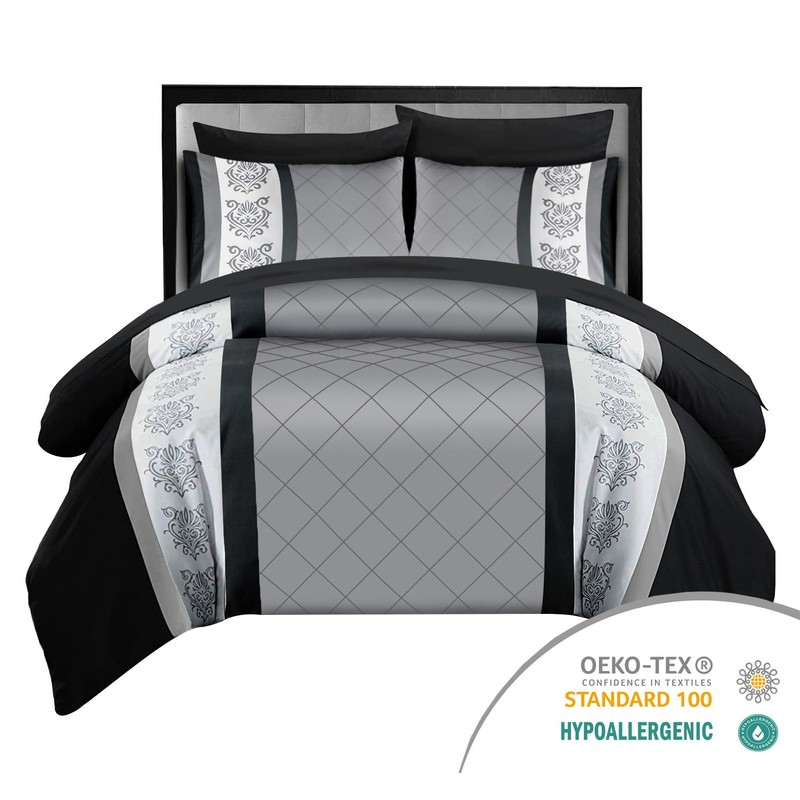 Lazzaro Single Duvet Cover Set - Premium Microfiber Single Duvet