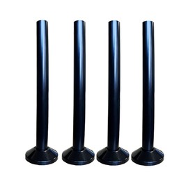 Lokatall Black Radiator Pipes & Cover Kits, 4 Pairs Plastic Radiator Pipe Covers, 16mm x 200mm, Pipe, Central Heating, Clip On Covers, Radiator Accessories for Gas Pipes