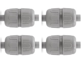 1/2 Inch Double-Ended Liquid Tight Connector PVC Flexible Conduit Connector Liquid Tight Connector Non-Metallic Electrical Double-EndedConduit Connector Fittings (1/2"/4 Pack)
