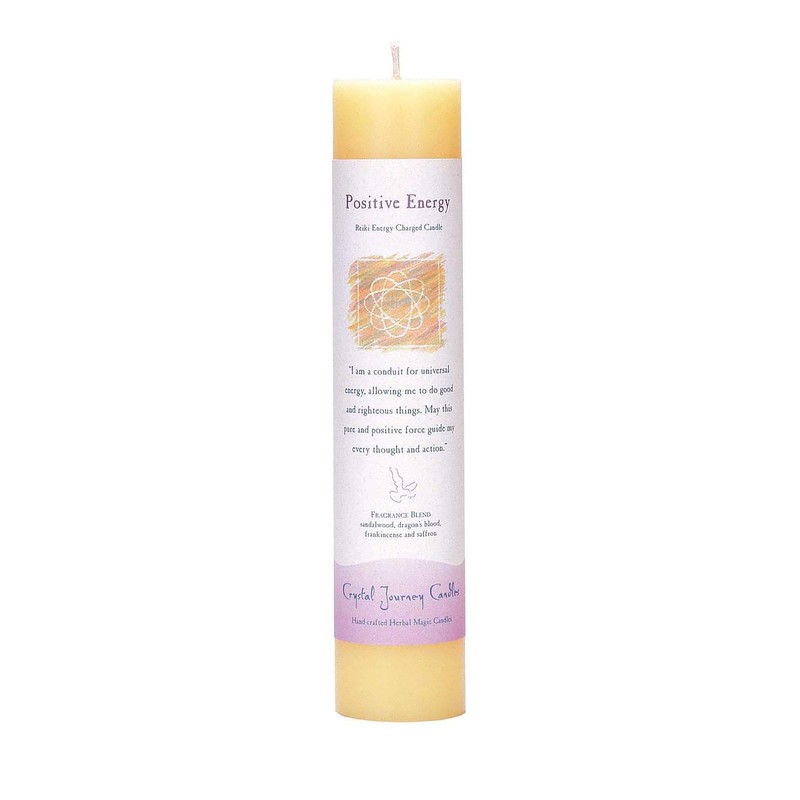 Crystal Journey Reiki Charged Herbal Pillar Candle Bundle (Angel's Influence,