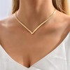Allereya Boho Snake Chain Choker Necklace Flat Snake Necklace Chain