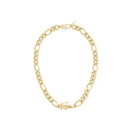 Lacoste For Men and Women CROCODILE Collection Chain Necklace in Yellow Gold with a Crocodile-Shaped Charm - 2040372