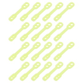 uxcell 40Pcs Clothes Hanger Windproof Plastic Strip Hook, Anti-Slip Off Windproof Fixed Buckle, Anti-Drop Strips Hanger Fixation for Outdoor Indoor Green