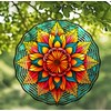 Handmade Stained Glass Mandala 10" Wind Spinner #5