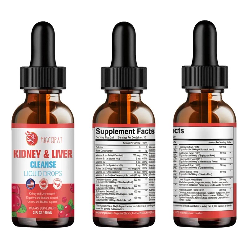 Migcopat Gotas Detox Hígado Y Riñón 2 Pack 60ml C/u