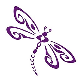 Dragonfly NOK Decal Vinyl Sticker |Cars Trucks Vans Walls Laptop|Purple |5.0 x 5.0 in|NOK1504