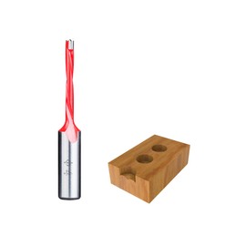 HUHAO Tipped Brad Point Boring Bits for Wood, Carbide Tipped Heavy-Duty Dowel Bit Hole Cutter for Wood Plastic Plywood,4mm Dia x 70mm Long x 10mm Shank, Left Hand Rotation