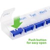 EZ Open Push Button Pill Box Organizer - 7 Day
