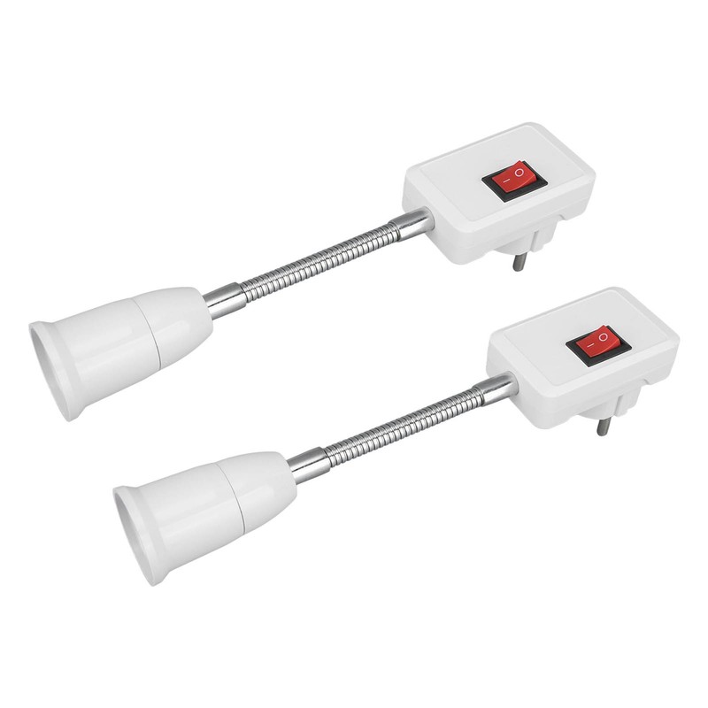 2PCS E27 E26 Hose Lamp Holder with Switch Universal 360