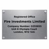Standoff Aluminium Sign by ViroDisplay® – 300 x 200mm –