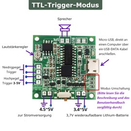 Sound Module Button Control 8M Programmable MP3 WAV Music Player Board with Speaker for DIY Music Box Greeting Card Creative Birthday Festival