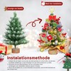 UCAMP Mini Small Christmas Tree, Artificial Christmas Tree with Lighting,