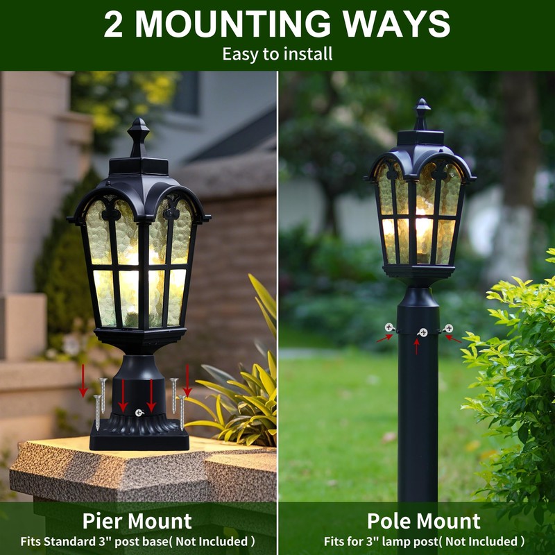 Kainozoic Outdoor Post Lights Fixture Anti-Rust Lamp Post Light Fixture