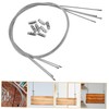 WOONEKY 4 Pack Galvanized Steel Wire Luggage Hanging Hardware Wire