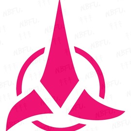 NBFU Klingon Icon Symbol (Pink) (Set Of 2) Premium Waterproof Vinyl Decal Stickers For Laptop Phone Accessory Helmet Car Window Bumper Mug Tuber Cup Door Wall Decoration