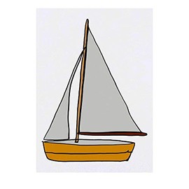 'Sailing Boat' Temporary Tattoo - Water Resistant, Skin-Safe, Non-Toxic Transfer (TO00033228)
