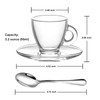GURUDAR Espresso Cups with Saucers and Spoons Set of 6,