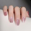 SEMTIM Nail Tips, 24 Pieces, Medium, Short, Round False Nails,