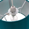 Traditionally Designed Medium 10" Lamp Shade in Teal Faux Silk