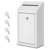 EIENHOSHI Metal Donation Box with Lock, Wall Mounted, Suggestion Box