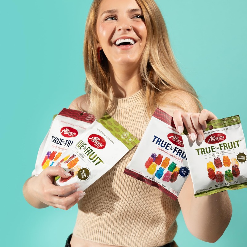 Albanese World's Best Snack Pack,True to Fruit Exotic Fruits Gummies,